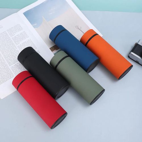 vacuum insulated water bottle with LED temperature displays.Multcolour